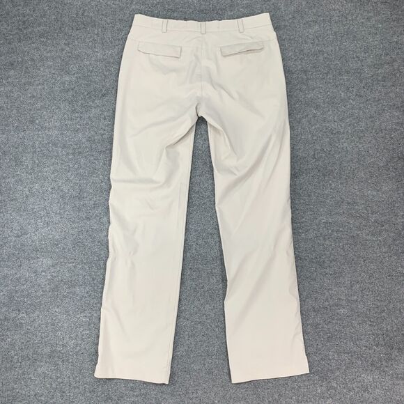 Nike Golf Pants Mens 34 Beige Chino Stretch Tour Performance Dri Fit Modern Tech - Picture 8 of 15
